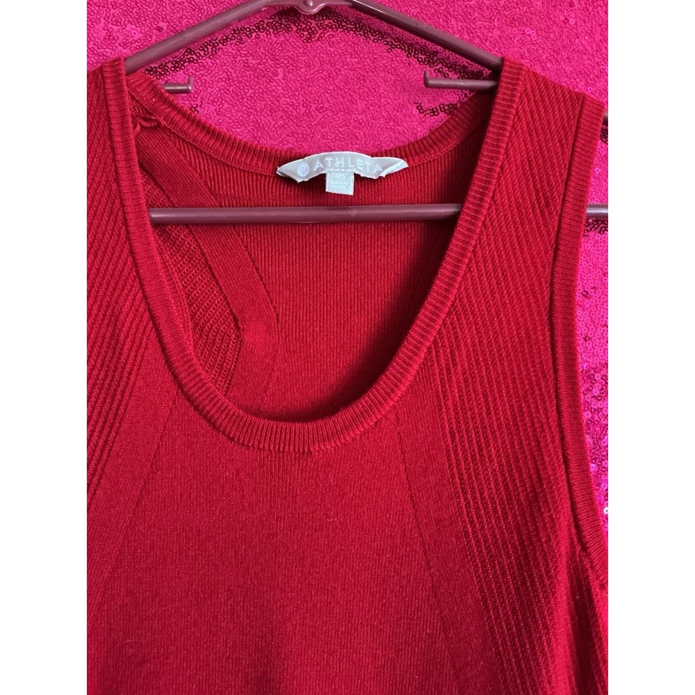 River Rib Sweater Dress By Athleta Women's Size XS RED